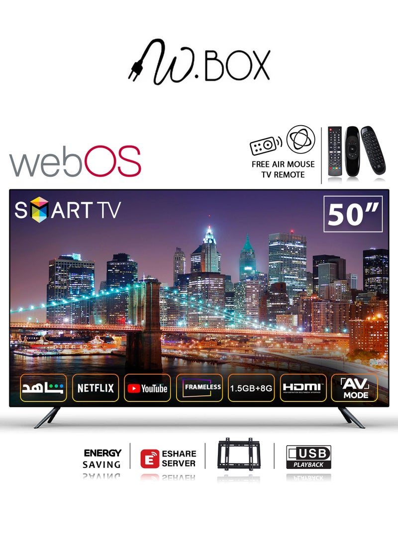 W.Box Smart Screen - 50 Inch - Web OS HUB System - Wall Mount - WBOS50 - Image 1
